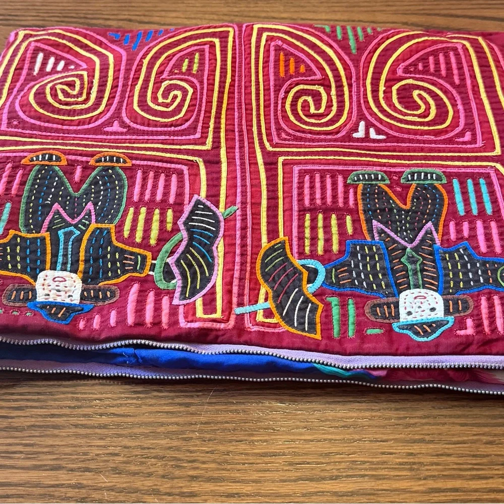Mola Scarecrow Shoulder Purse Bag Kuna Guna Vintage Panama Retro Travel Souvenir
